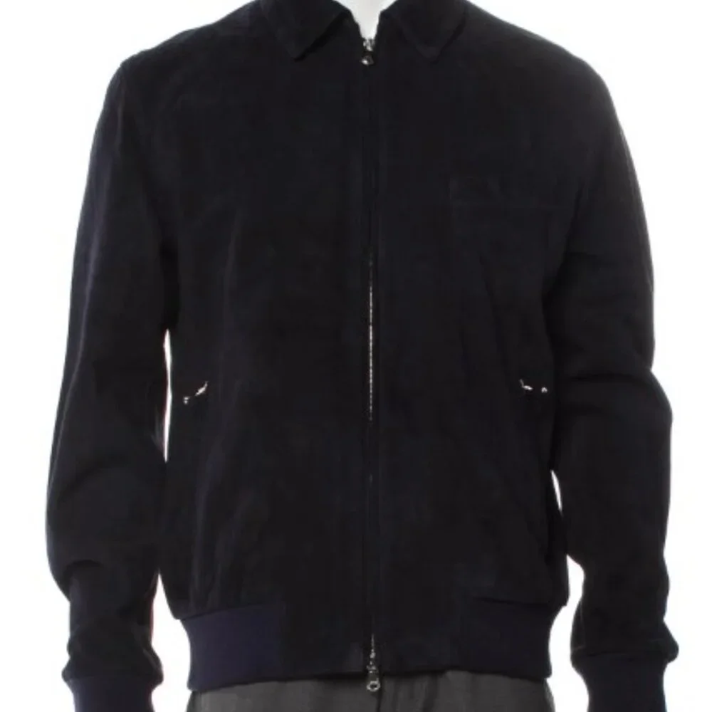 Eidos Suede Bomber Jacket w/ Tags - Picture 7 of 8